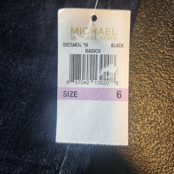 Michael Kors Velvet Corduroy Pants Black‎ Straight Leg Stretch Womens 6 NEW NWT - Picture 8 of 11